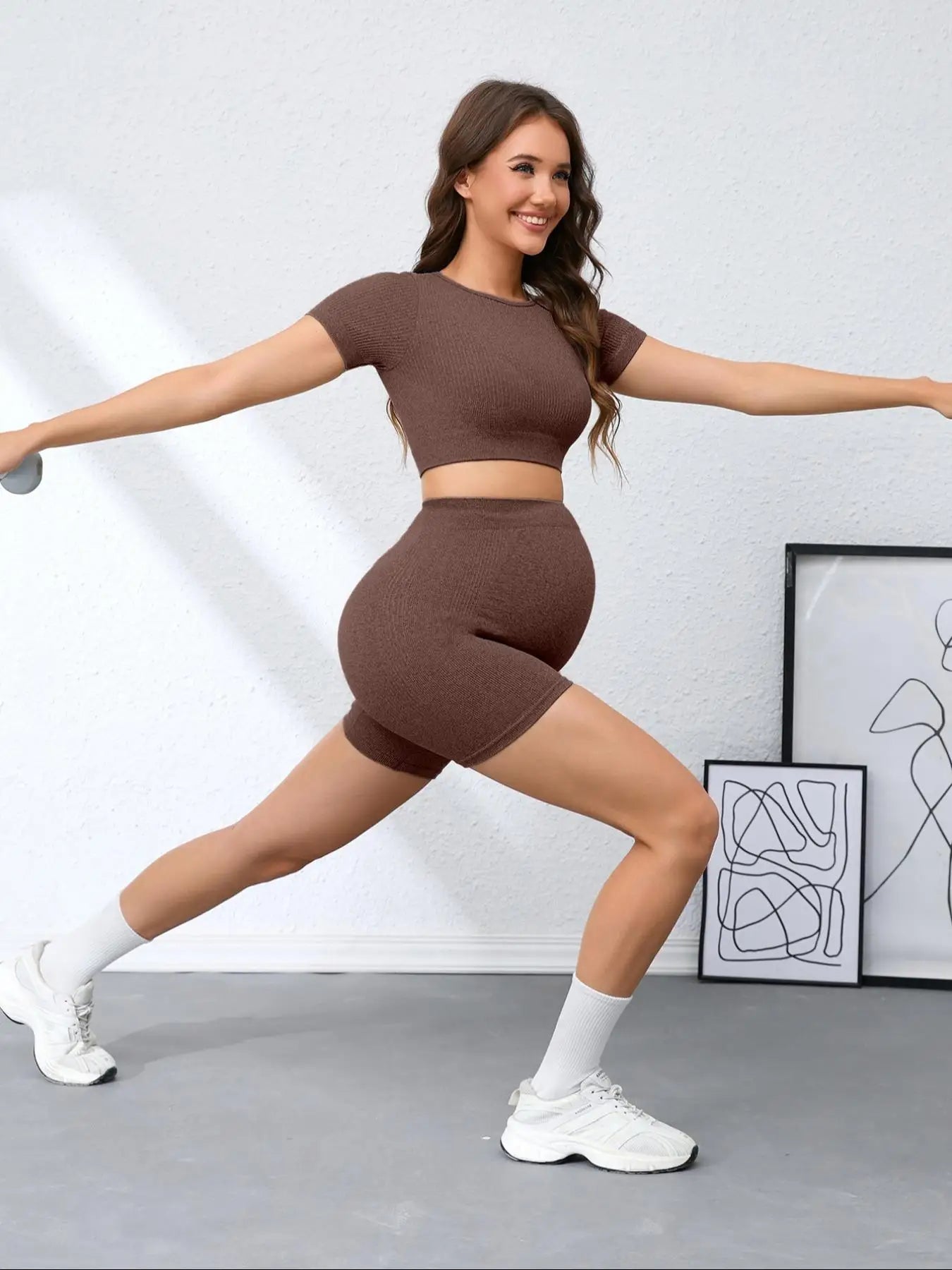 Maternity Seamless Workout Top and Legging Set ATHLEXES