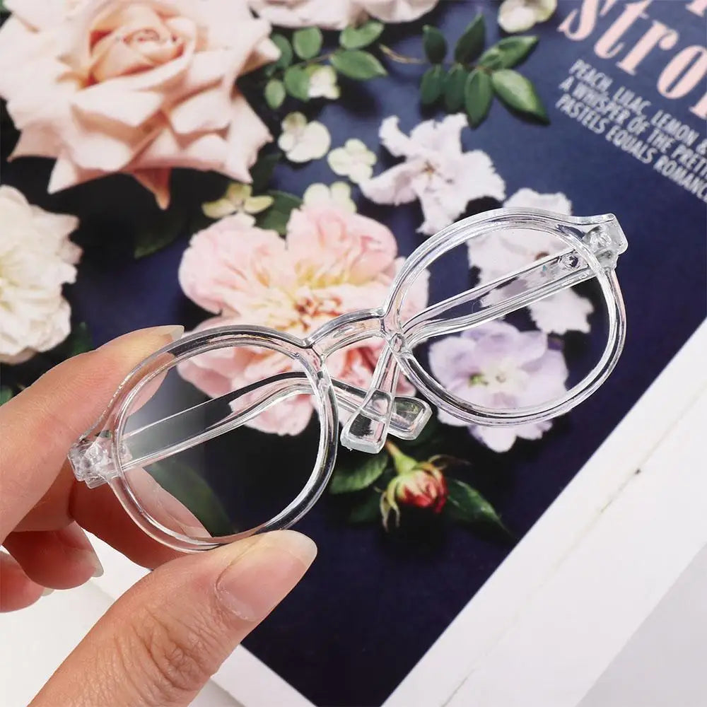 CandyColor Mini Doll Glasses - Transparent Chic Accessory ATHLEXES