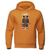 Cozy Teddy Bear Print Hoodie for Men ATHLEXES