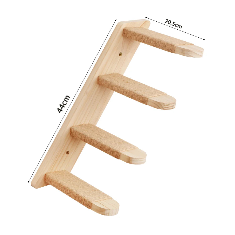 Wall-Mounted Wooden Cat Shelves ATHLEXES