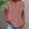 Breezy V Neck Cotton Linen Shirt for Women ATHLEXES