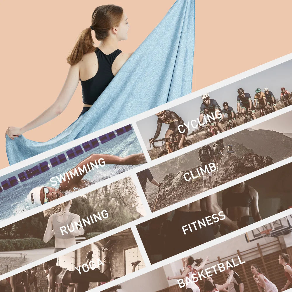 Silver Ion Microfiber Quick-Dry Gym Towel ATHLEXES
