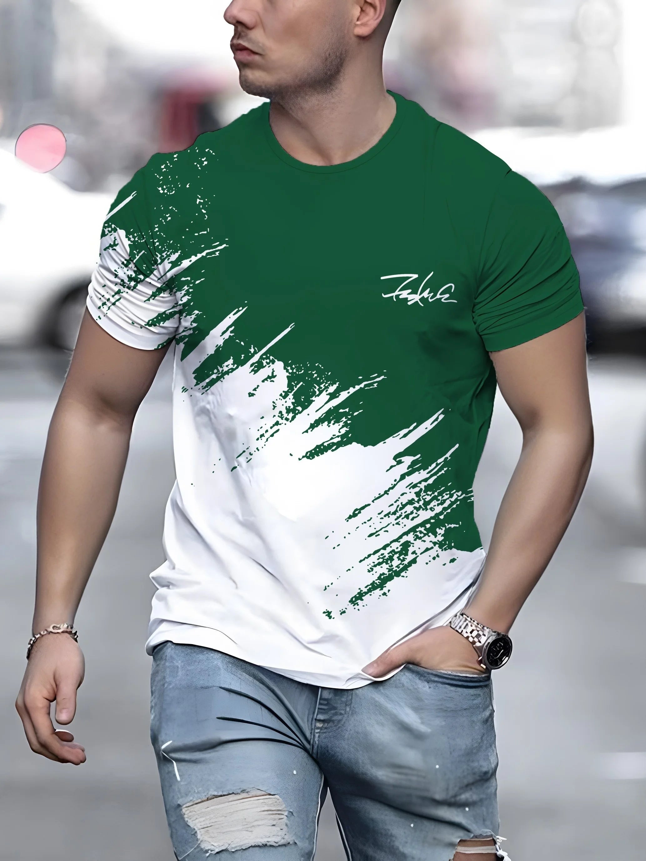 UrbanStyle Men's Casual Crew Neck Tee ATHLEXES