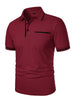 Luxe Lapel Solid Color Men's Short Sleeve Polo ATHLEXES