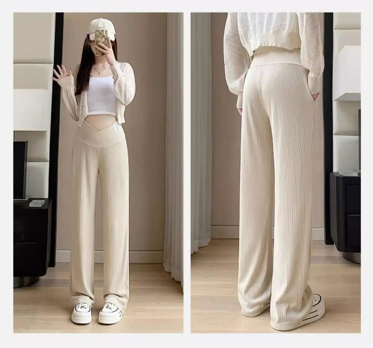 ElegantMum Summer Wide Leg Maternity Pants ATHLEXES