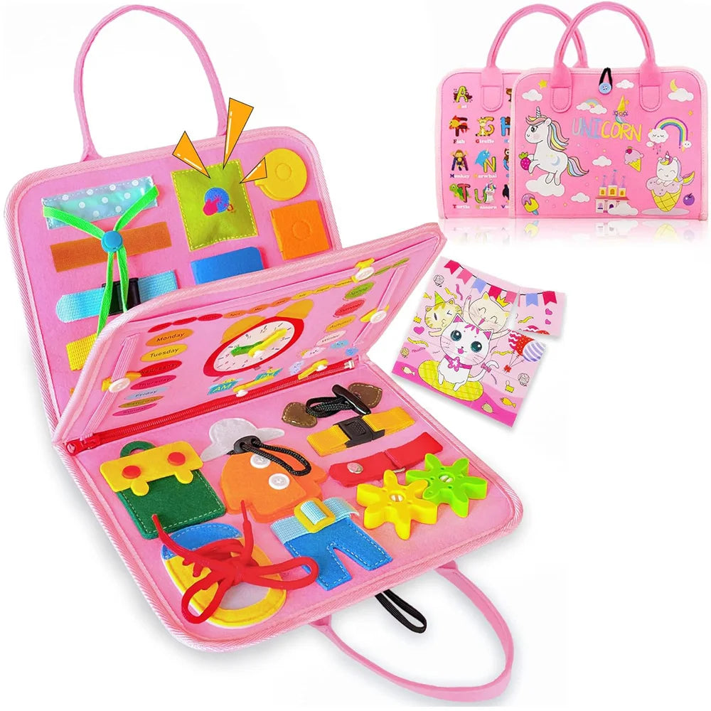Toddler Sensory and Educational Busy Board Backpack ATHLEXES