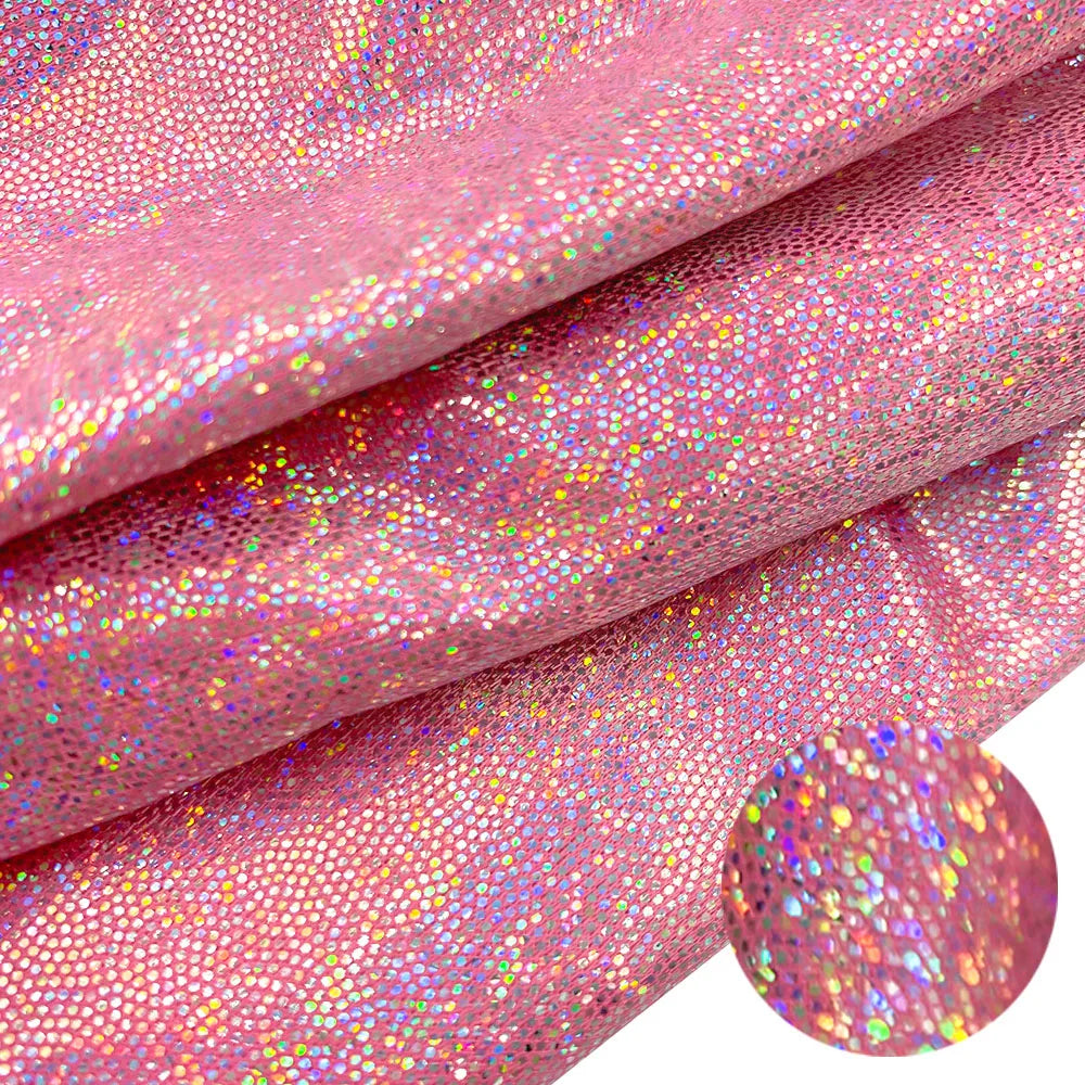 Iridescent Glitter Polyester Fabric for Crafts ATHLEXES
