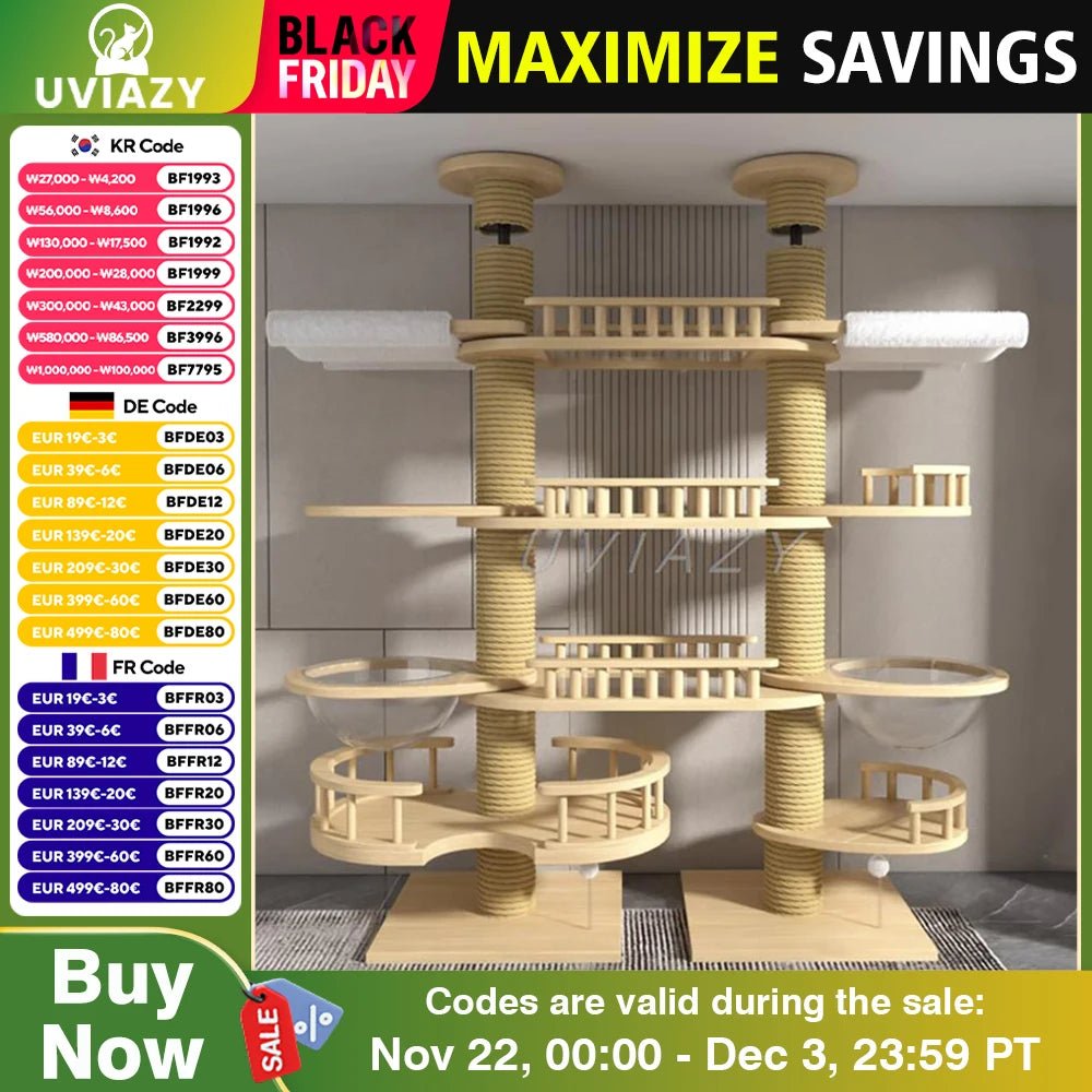 Double Column Multi-Layer Cat Tree ATHLEXES