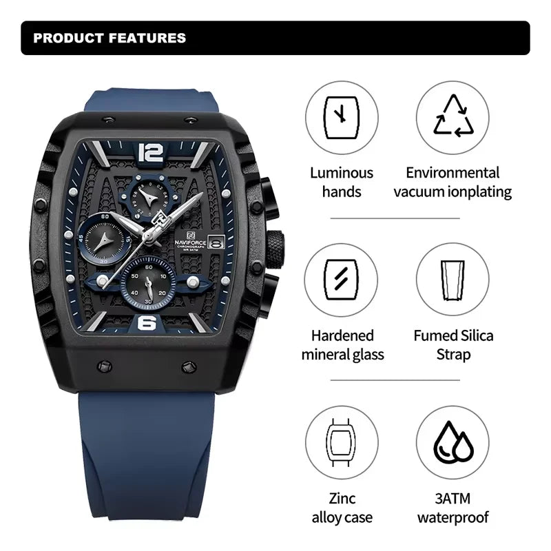 NAVIFORCE NF8025 Waterproof Sport Chronograph Watch ATHLEXES