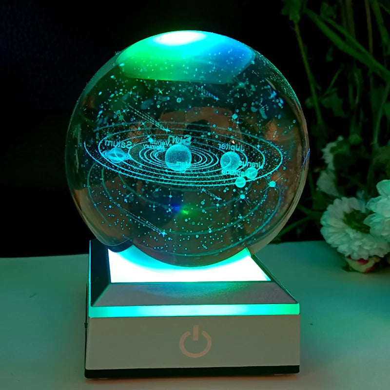 Galactic Wonders 3D Crystal Planet Sphere Decor ATHLEXES