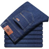 Classic Slim Fit Black Biker Jeans for Men ATHLEXES