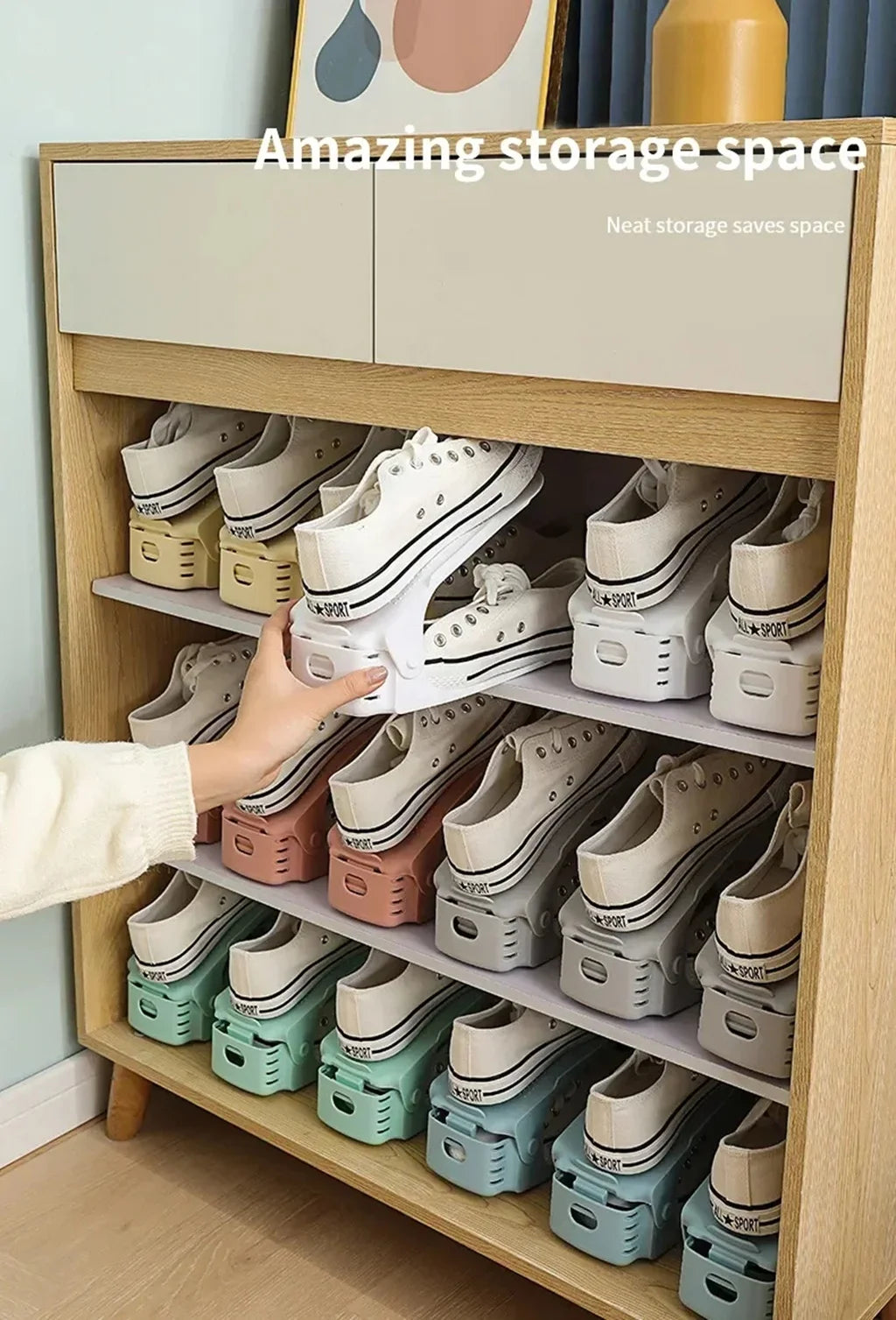 Double-Layer Adjustable Shoe Rack Organizer ATHLEXES