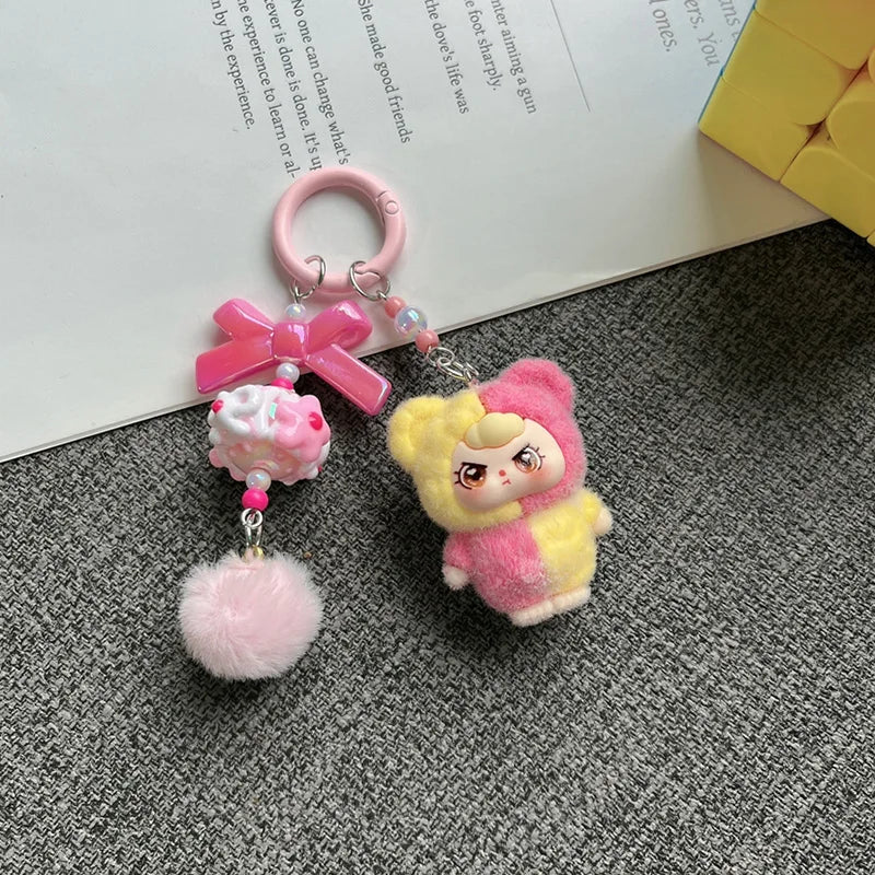 Kawaii Flocking Cartoon Keychain Set ATHLEXES