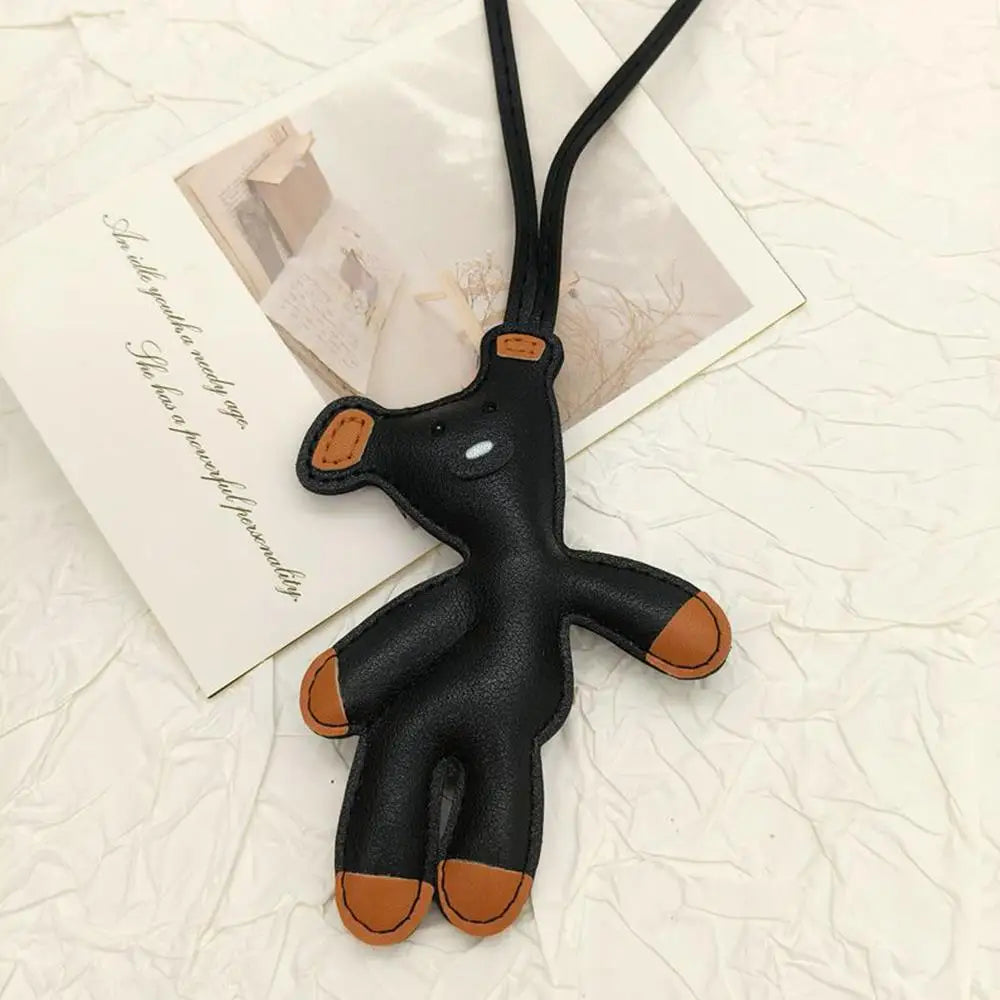 Cute Puppy PU Leather Key Ring Pendant ATHLEXES