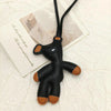 Colorful Teddy Dog Leather Keychain Pendant ATHLEXES