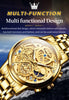OLEVS Luxury Waterproof Gold Skeleton Watch ATHLEXES
