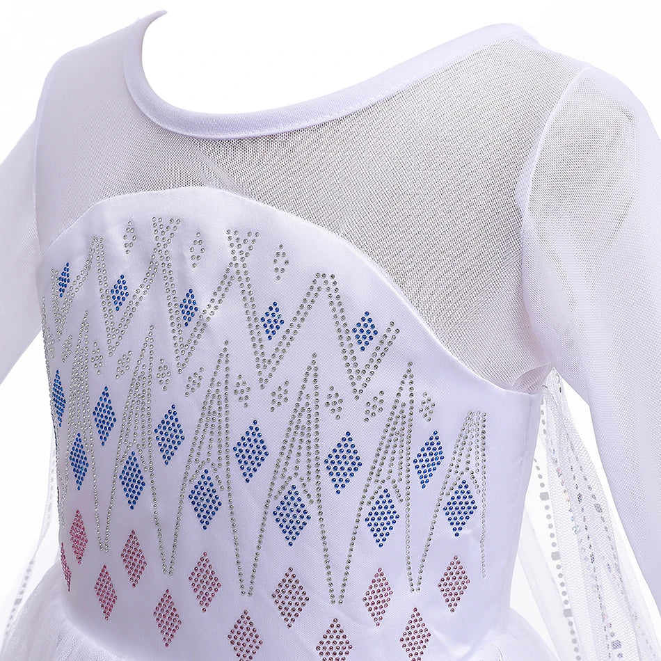 Princess Snow Queen Gown for Girls' Cosplay Magic ATHLEXES