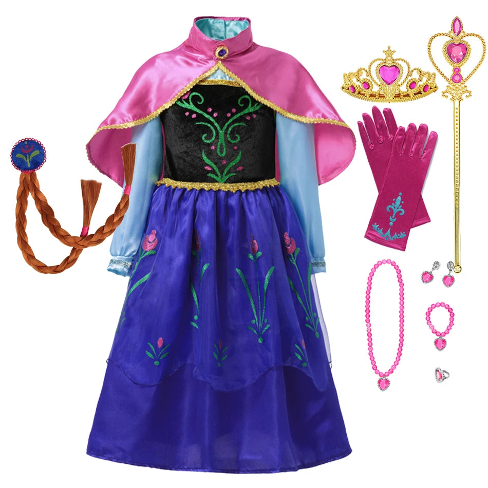 Frozen Princess Elsa Anna Dress for Girls Ages 2-10 ATHLEXES