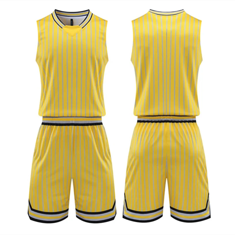 Custom Stripe Basketball Jersey Set for All Ages ATHLEXES