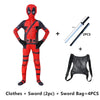 Epic Kids Deadpool Superhero Cosplay Jumpsuit ATHLEXES