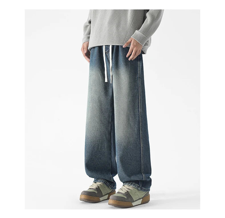 Winter Fleece Men's Baggy Straight Jeans ATHLEXES