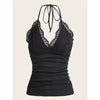 Gothic Lace Halter Top for Edgy Street Style ATHLEXES