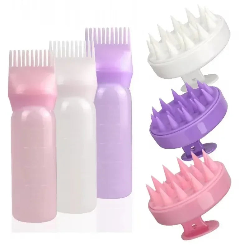 Silicone Scalp Massager & Hair Dye Applicator Set ATHLEXES