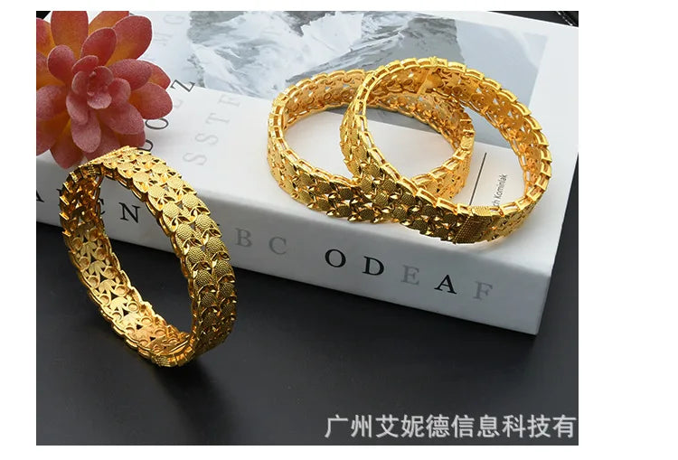 Dubai Bridal Light Luxury Gold Plated Bracelet ATHLEXES