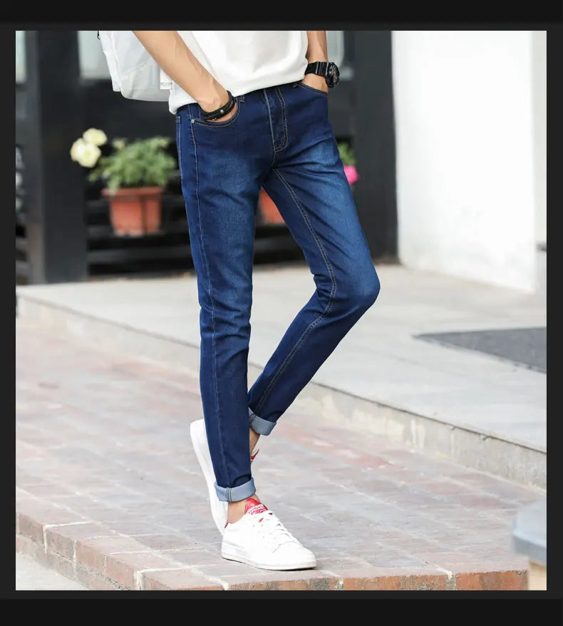 High Quality Slim Fit Denim Pencil Pants for Men ATHLEXES