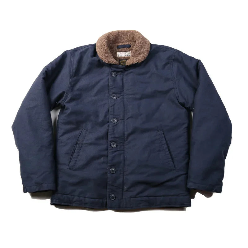 NON STOCK USN N-1 Military Style Warm Coat with Sherpa Lining ATHLEXES