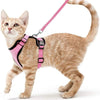 Cat Harness Lead Leash Set Walking Training Escape Proof Adjustable Reflective Pet Vest Harness Kitten Collar Pet Supplies ATHLEXES