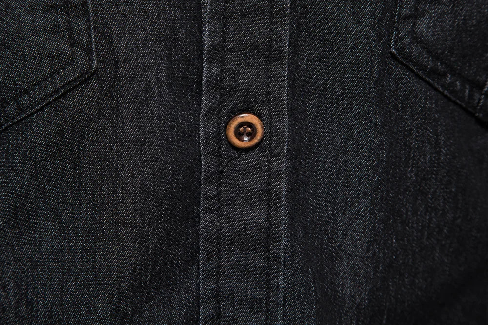 AIOPESON Men's Casual Cotton Denim Shirt ATHLEXES