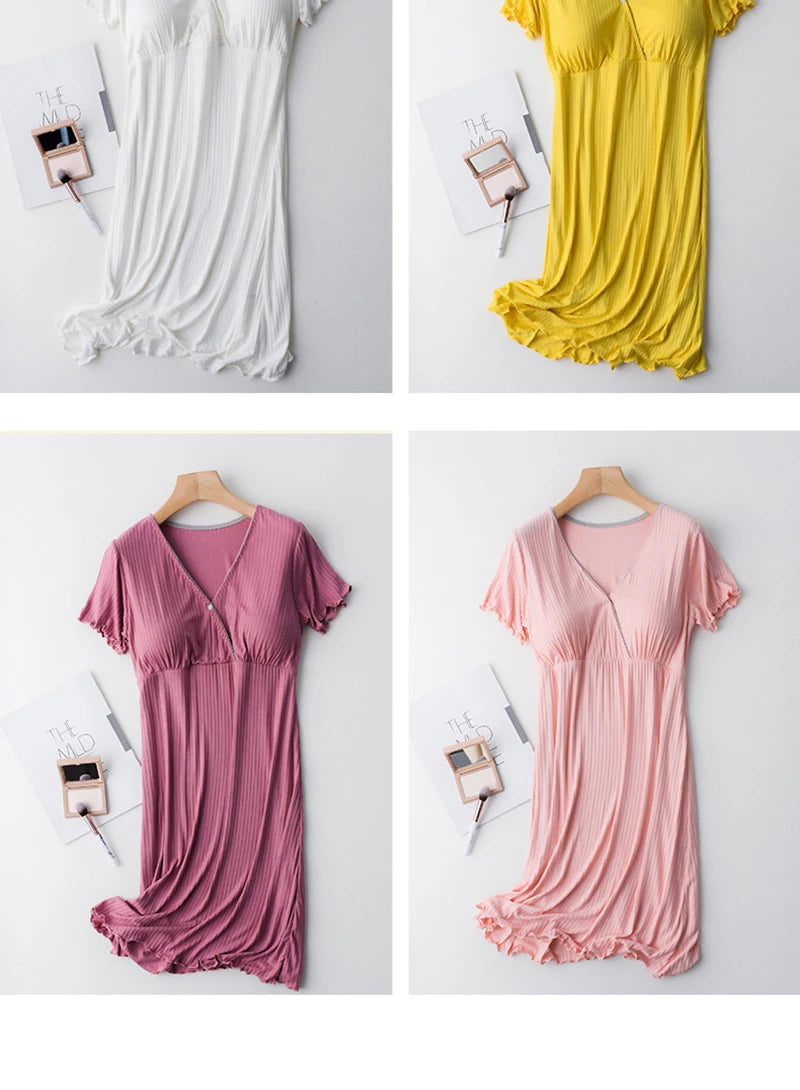 ComfortMaternity Modal Nursing Nightgown ATHLEXES