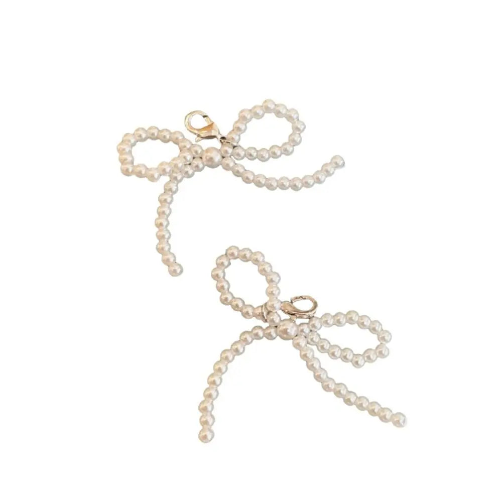 Elegant Pearl Bow Pendant Keychain for Handmade Sneakers ATHLEXES