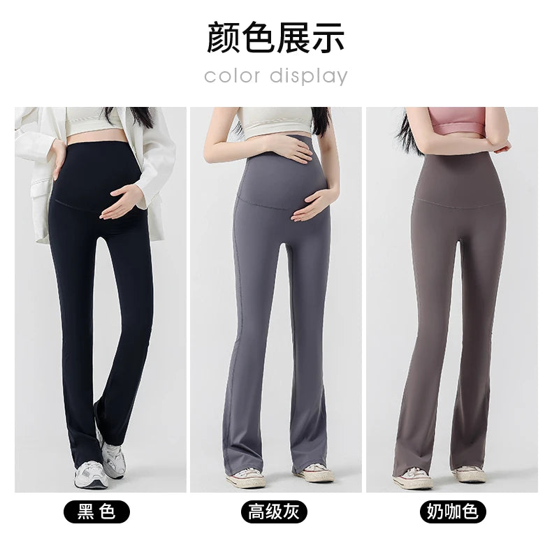 Chic Maternity Sharkskin Flare Yoga Leggings ATHLEXES