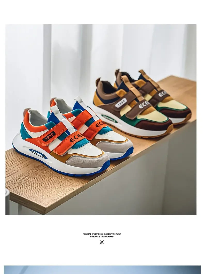 Retro Patchwork Men's Fashion Sneakers for Outdoor Sport ATHLEXES
