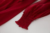 Elegant Red Chiffon Party Dress for Women ATHLEXES