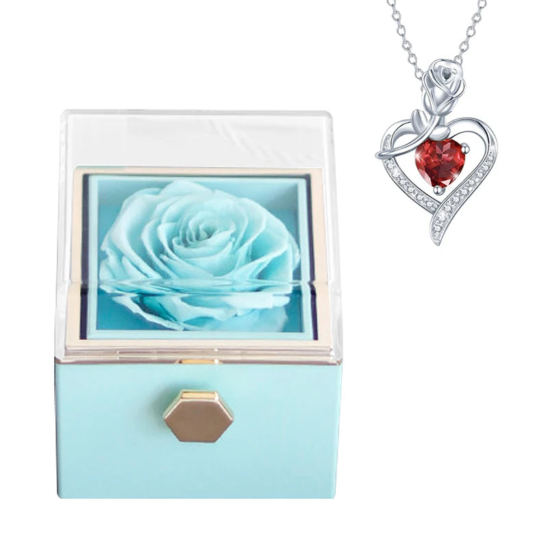 Eternal Love Rose Necklace Gift Set in Luxurious Box ATHLEXES