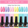 NailArt Pro 6pc UV Gel Polish Kit for Manicure ATHLEXES
