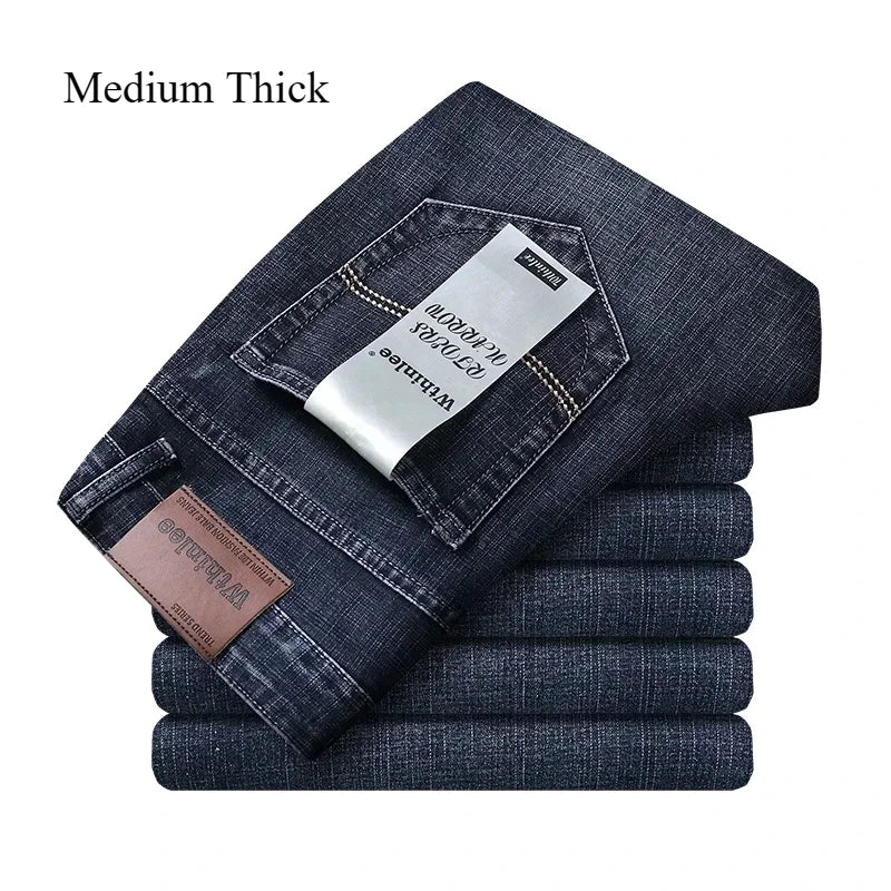 Luxury Classic Slim Fit Stretch Denim Jeans ATHLEXES