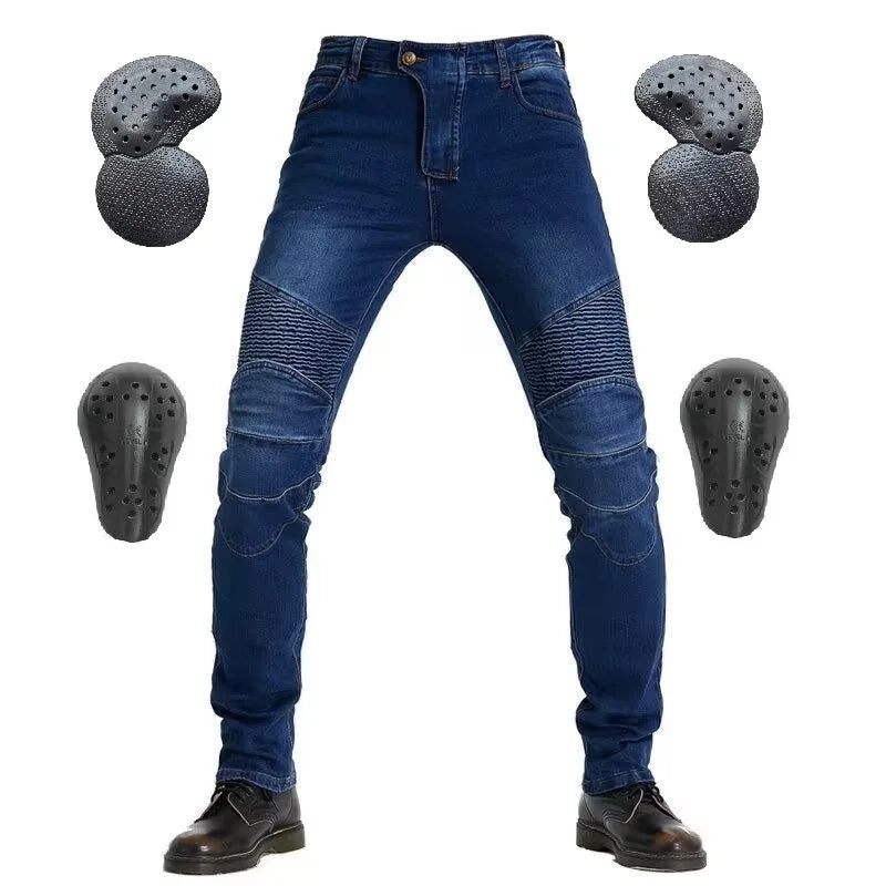 RiderShield Embroidered Motorcycle Jeans ATHLEXES