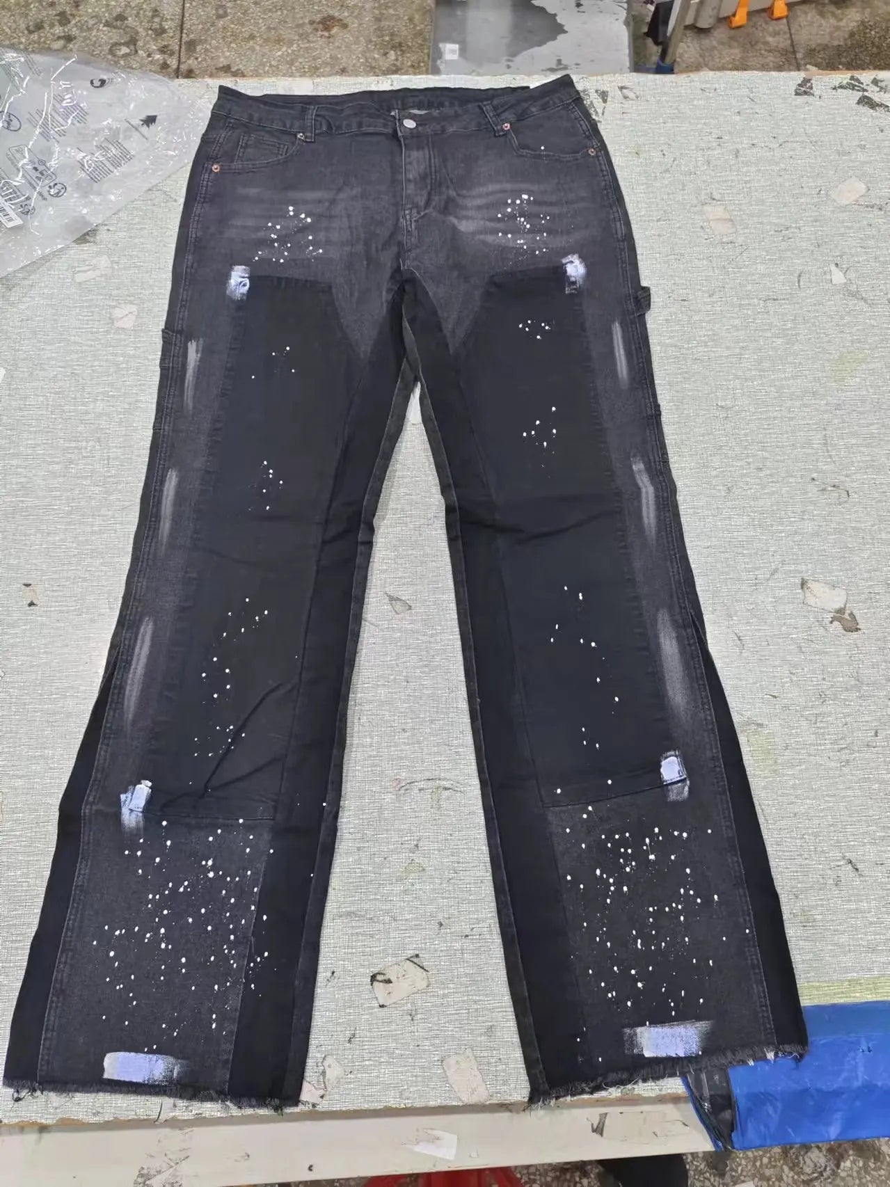 European American Patchwork Flared Denim Pants S-XXL ATHLEXES
