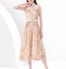 Chic Retro Sleeveless Belted Midi Dress ATHLEXES