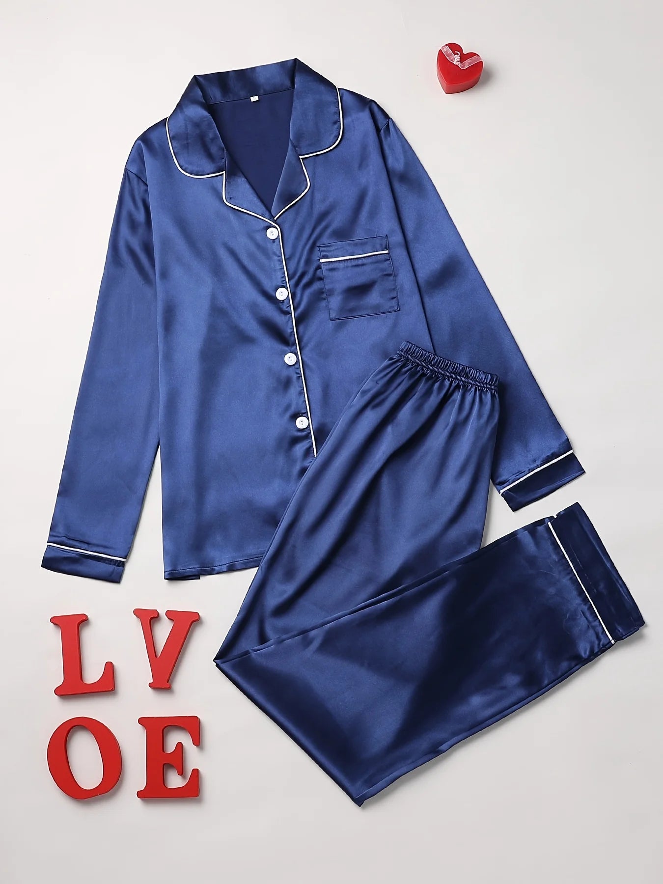 Solid Long Sleeve Pajama Set ATHLEXES