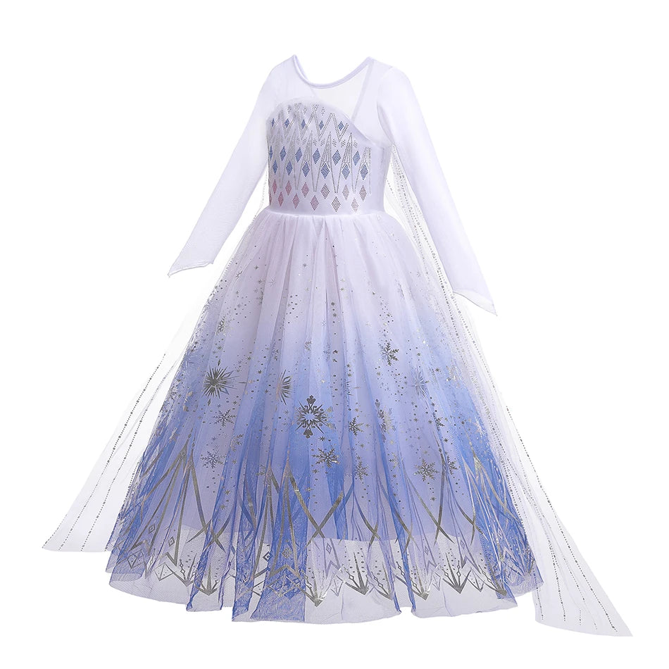 Princess Snow Queen Gown for Girls' Cosplay Magic ATHLEXES
