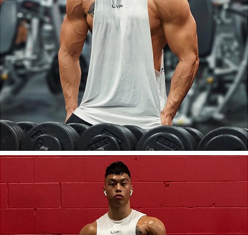 Men's Summer Cotton Gym Tank Top for Fitness ATHLEXES