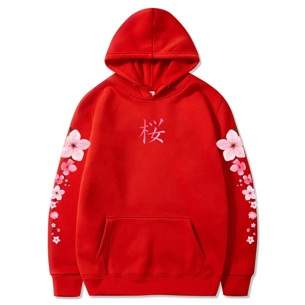 Sakura Blossom Graphic Hoodie for All Seasons ATHLEXES