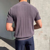 Korean Business Casual Summer Knit T-Shirt for Men ATHLEXES