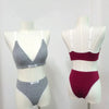 Women Cotton Bra Set Sexy Briefs Low Waist Panties Wire Free Bralette Lingerie Set ATHLEXES