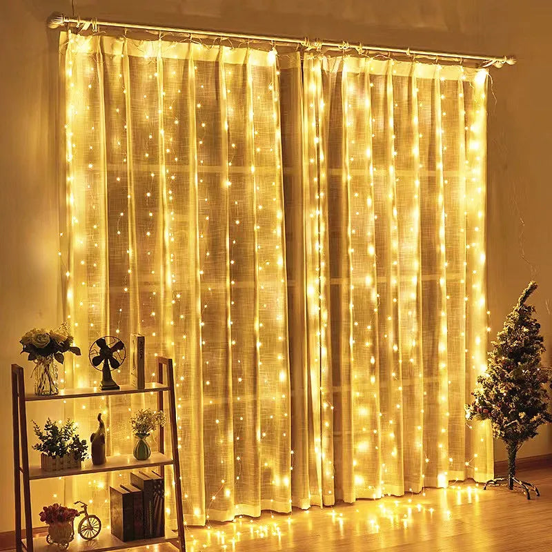 FairyGlow 8 Mode LED Curtain String Lights ATHLEXES